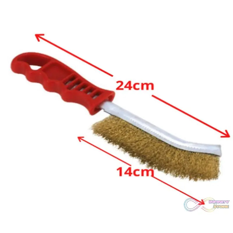 Wire hand brush for removing rust and paint.