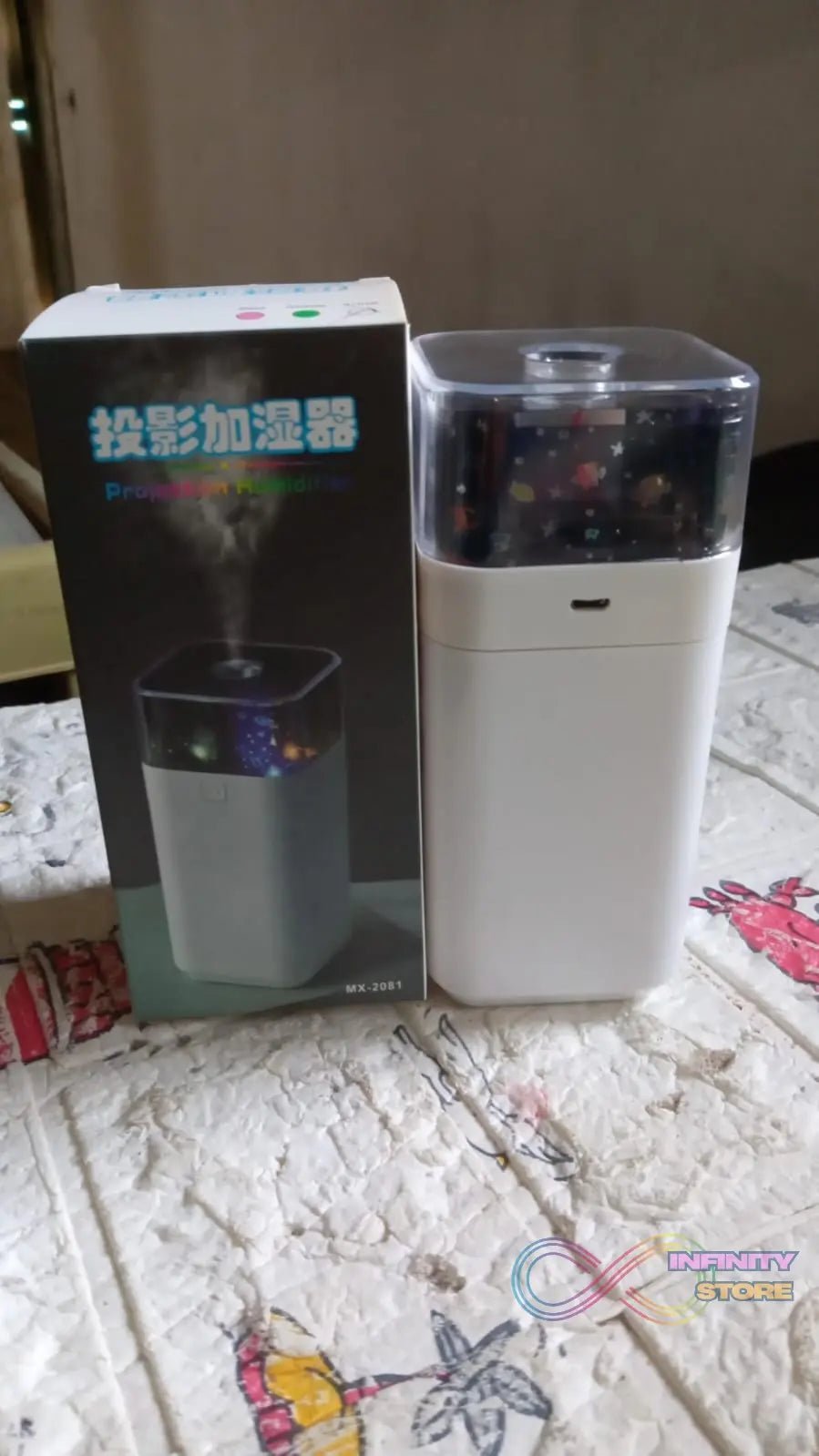 Star Night Light Projector Humidifier (300ml): Ultrasonic, LED Night Light, Kids Room - infinityexculsivestore.com