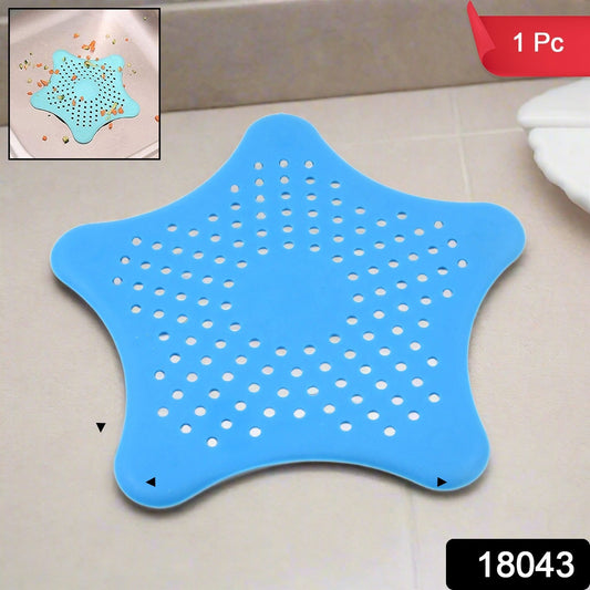 Star Shape Suction Cup Kitchen Bathroom Sink Drain Strainer Hair Stopper Filter, Star Shaped Sink Filter Bathroom Hair Catcher, Drain Strainers Cover Trap Basin (1 Pc) - infinityexculsivestore.com