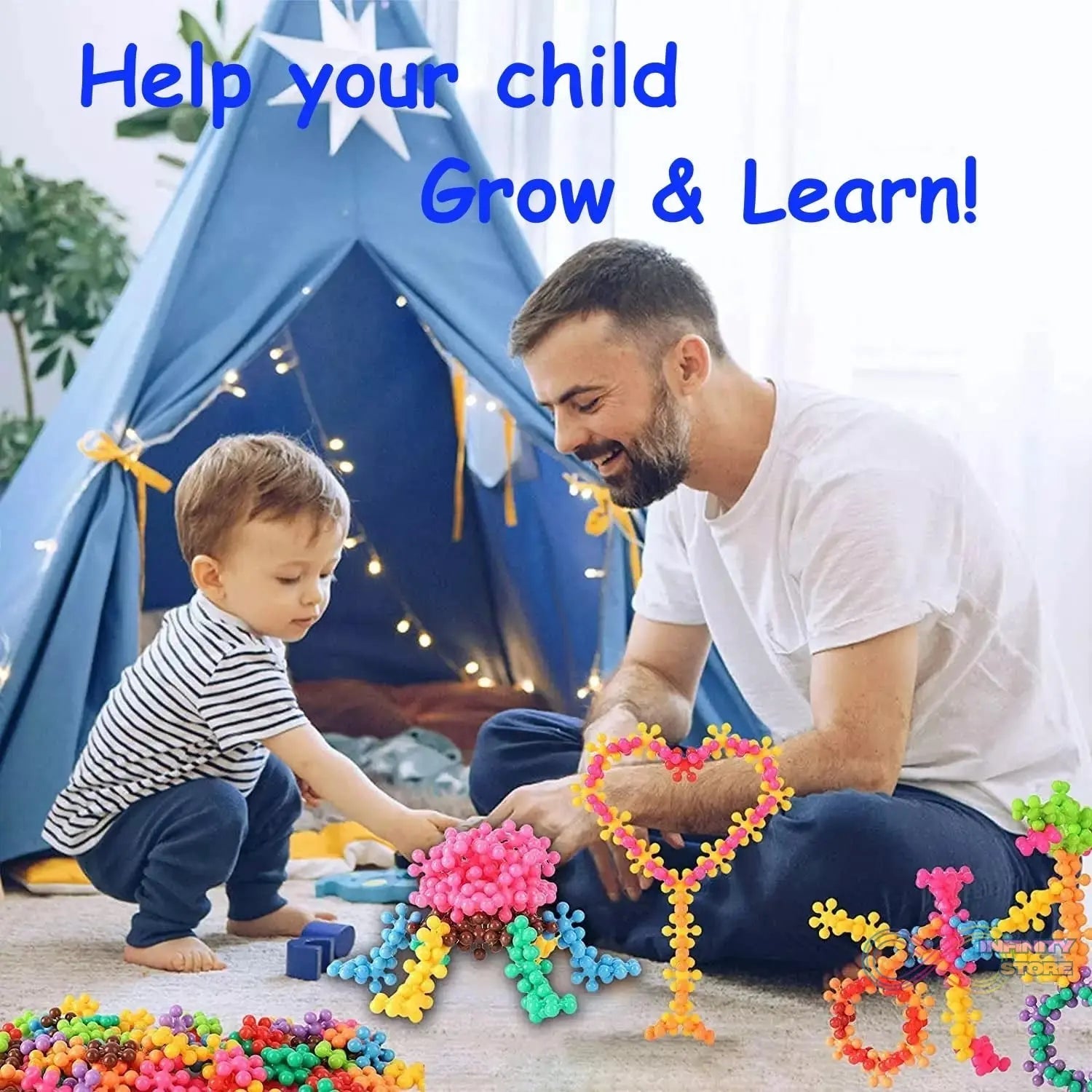 Star Shaped, Star Block Interlocking Blocks Colorful Star Building Blocks (100 Pcs Set) - infinityexculsivestore.com