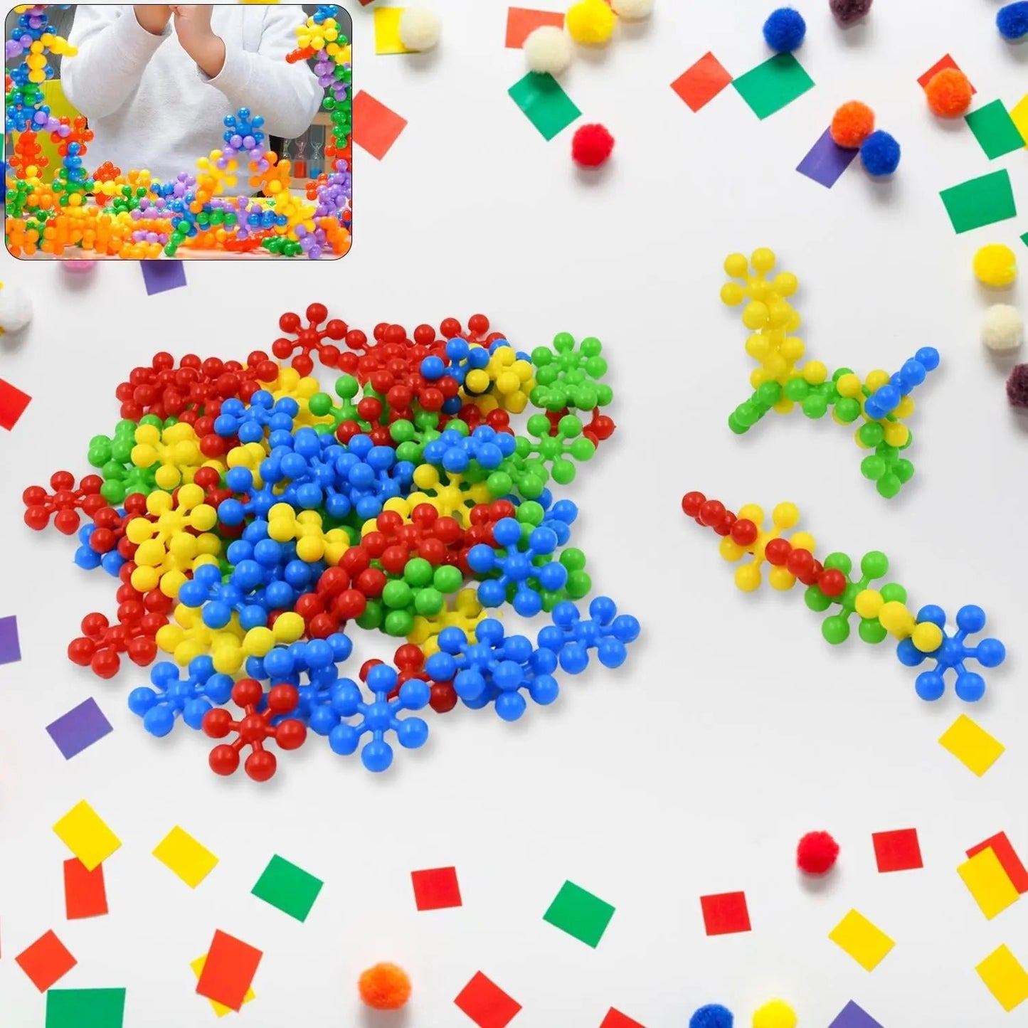 Star Shaped, Star Block Interlocking Blocks Colorful Star Building Blocks (100 Pcs Set) - infinityexculsivestore.com