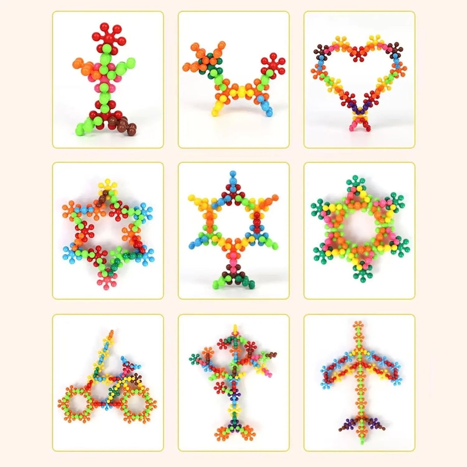 Star Shaped, Star Block Interlocking Blocks Colorful Star Building Blocks (100 Pcs Set) - infinityexculsivestore.com