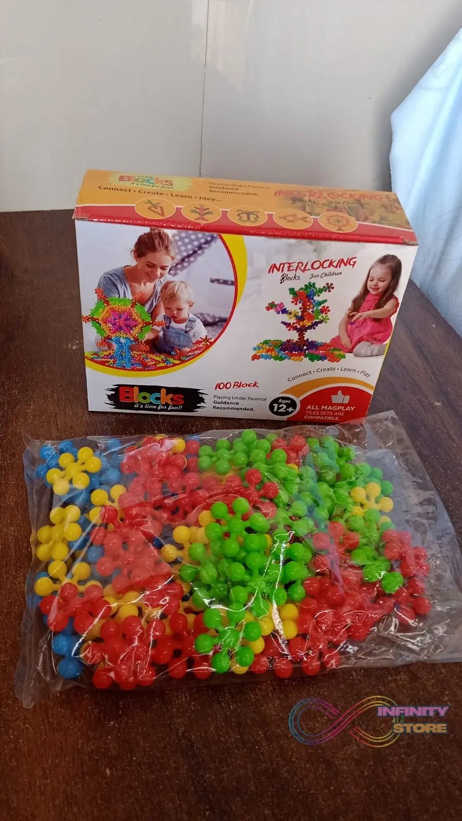 Star Shaped, Star Block Interlocking Blocks Colorful Star Building Blocks (100 Pcs Set) - infinityexculsivestore.com