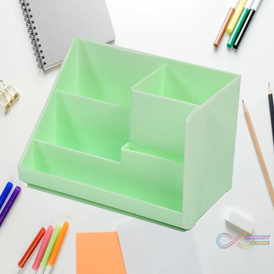 Stationary Holder Desk Organizer Space Saver Storage Stand Pen, Pencil Holder Multi Compartments Stationery Holder ( Color Box ) - infinityexculsivestore.com