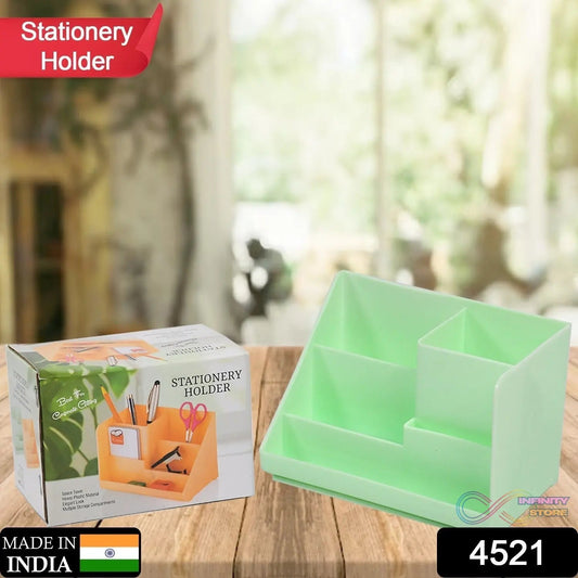 Stationary Holder Desk Organizer Space Saver Storage Stand Pen, Pencil Holder Multi Compartments Stationery Holder ( Color Box ) - infinityexculsivestore.com