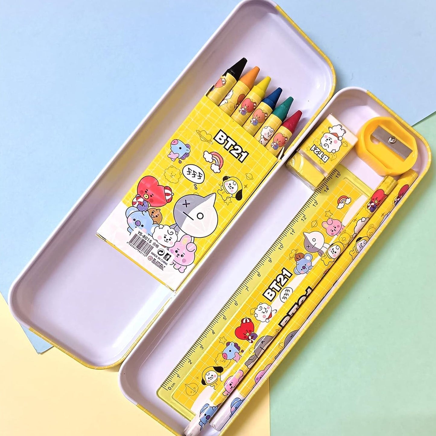 Stationery Kit for Kids - Stationery Set, Includes Metal Pencil Box, Sharpener, Pencil and Eraser Set, School Supply Set, Birthday Return Gift for Kids, Boys, Girls (12 pc Set) - infinityexculsivestore.com