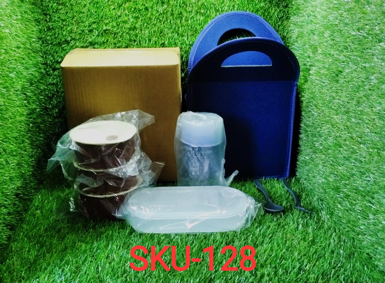 Steel Lunch Box Set (4 pcs, Black) - infinityexculsivestore.com