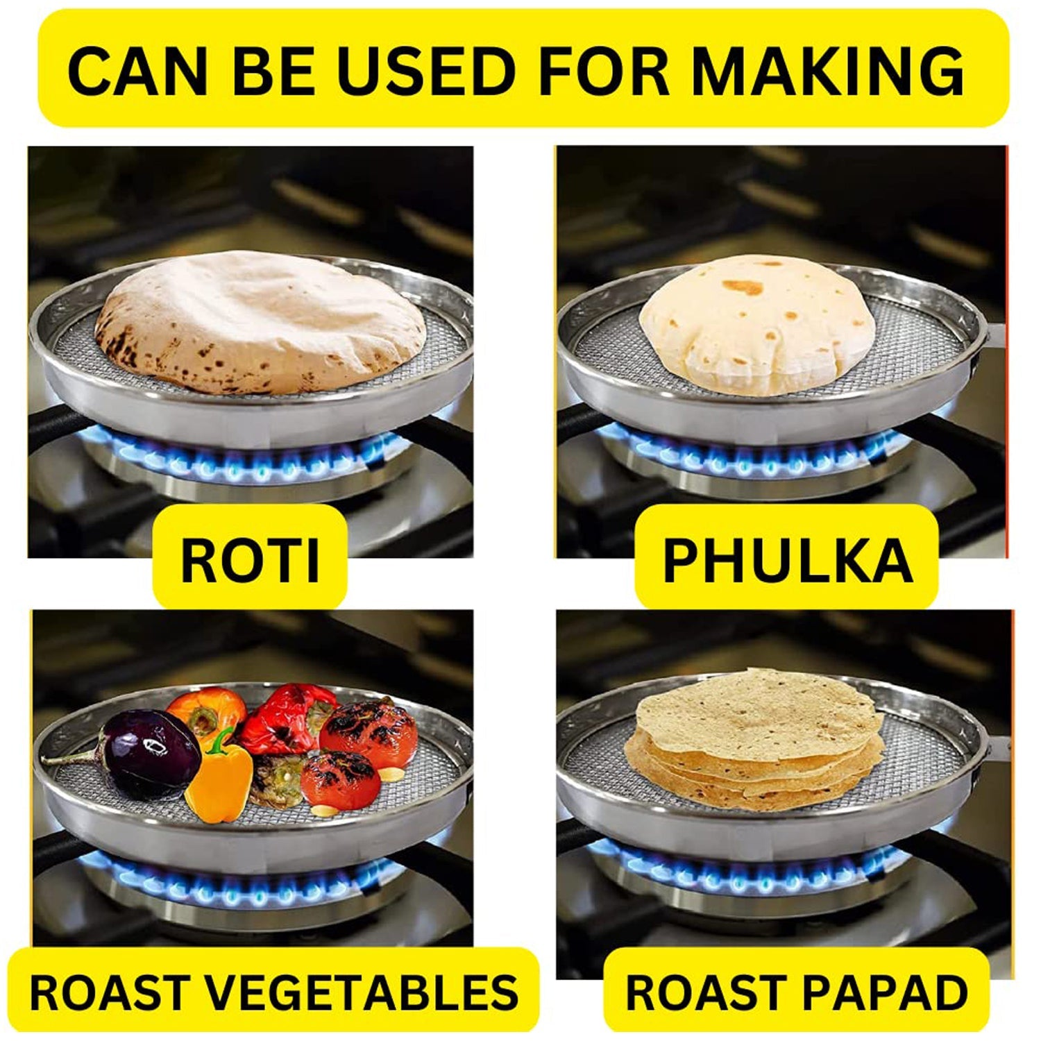 Steel Roaster Grill Jali For Tandoor & Chapati Roast Use ( 1 pc ) - infinityexculsivestore.com