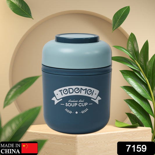 Steel Soup Cup Vacuum Airtight Soup Cup For Home , Office Use ( 550ml ) - infinityexculsivestore.com
