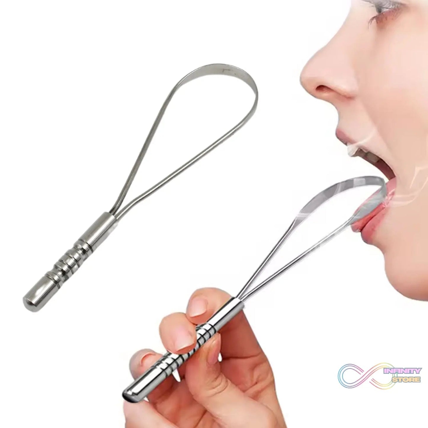 Steel Tongue Cleaner, Tongue Scraper (1 Pc) - infinityexculsivestore.com