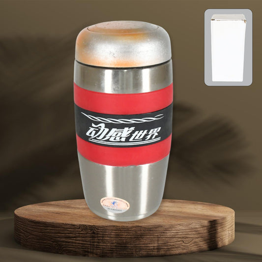 Steel Travel Mug / Tumbler / Cup, Double Walled With Rubber Grip 400ml. - infinityexculsivestore.com