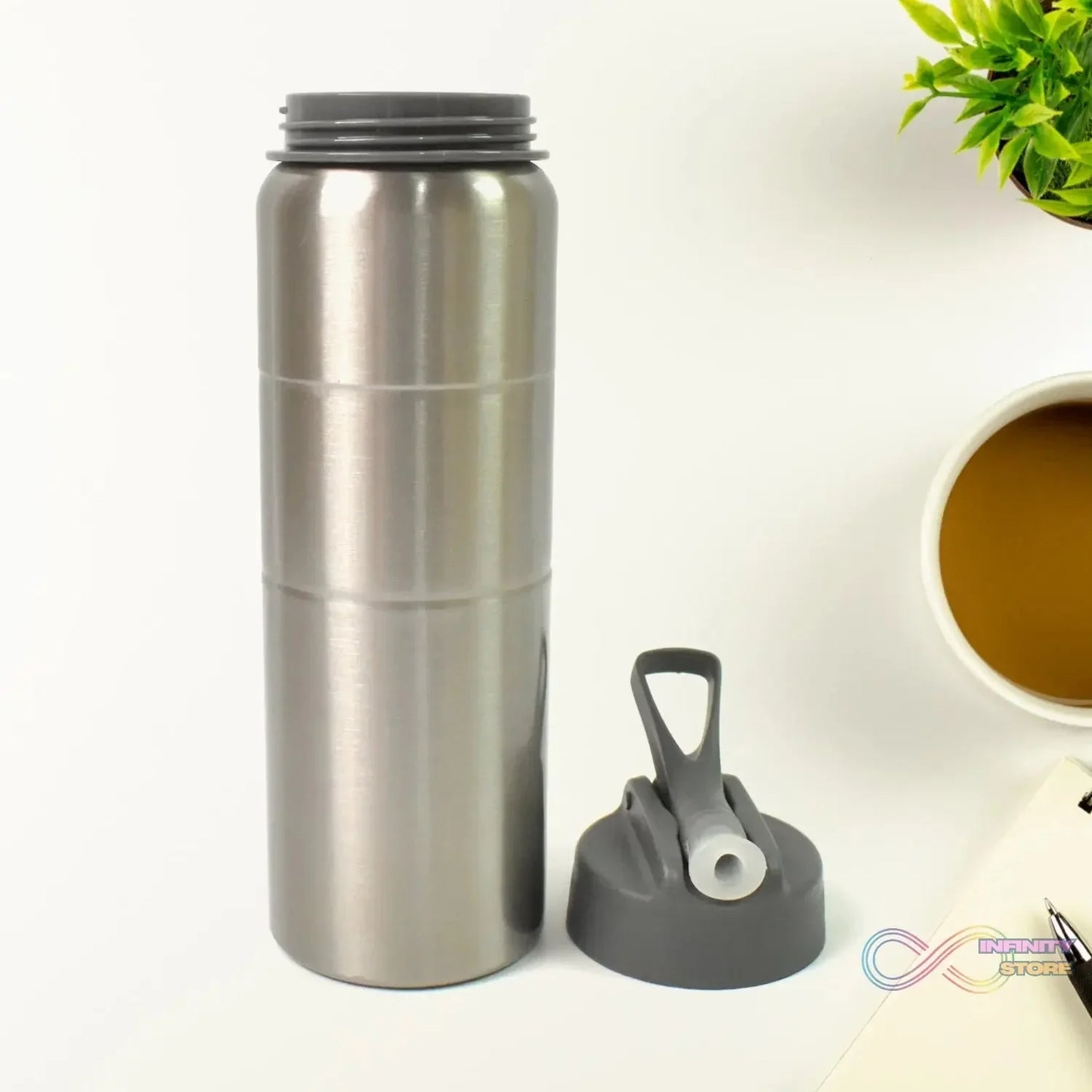 Steel Water Bottle | Fridge Water Bottle with straw (750ML) - infinityexculsivestore.com