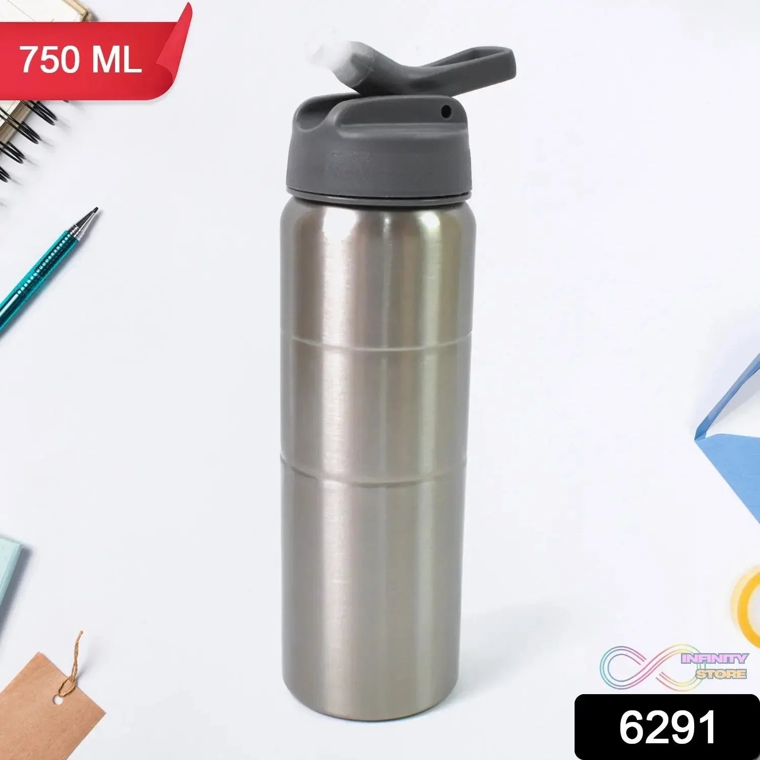 Steel Water Bottle | Fridge Water Bottle with straw (750ML) - infinityexculsivestore.com