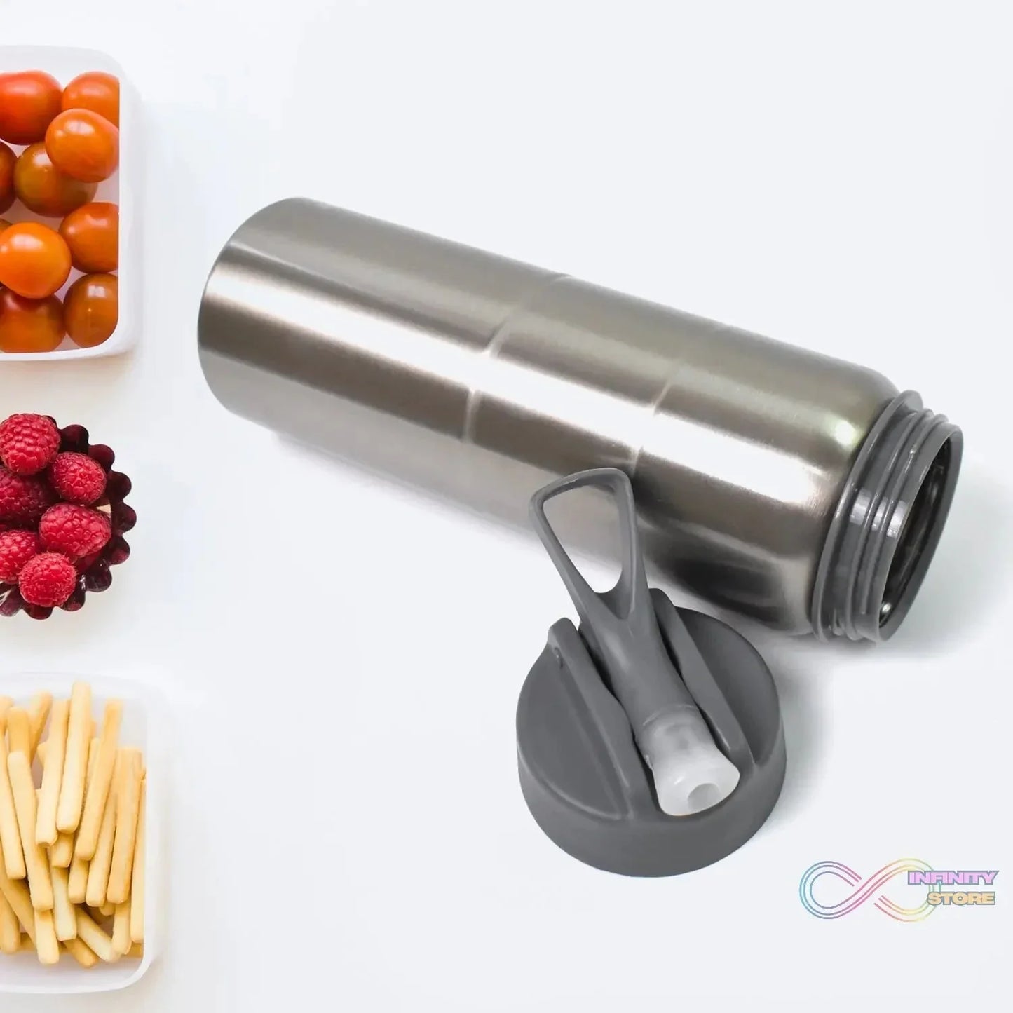 Steel Water Bottle | Fridge Water Bottle with straw (750ML) - infinityexculsivestore.com