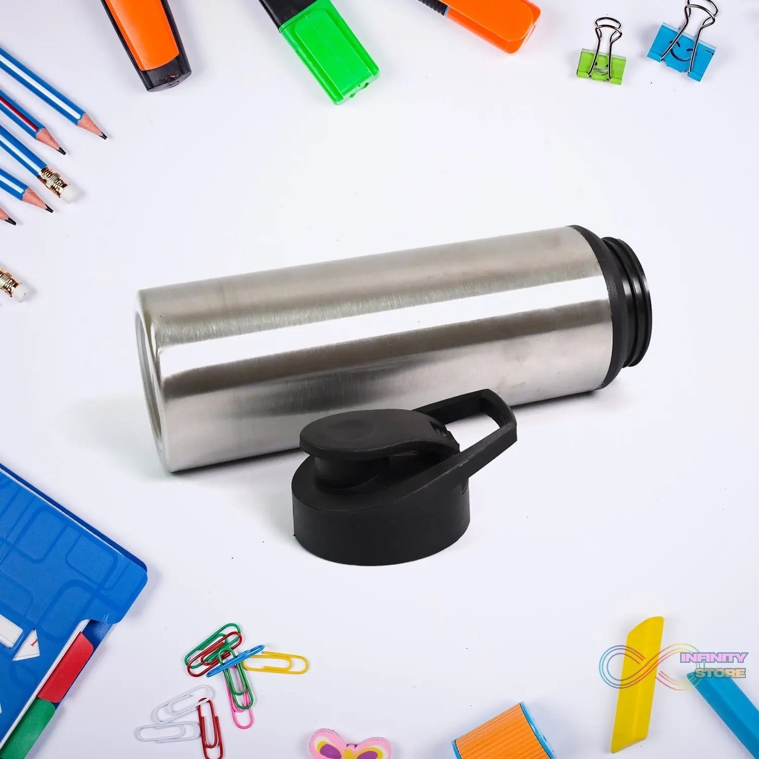 Steel Water Bottle | Sipper Bottle | Fridge Water Bottle Set of 1 (600 ML Approx) - infinityexculsivestore.com