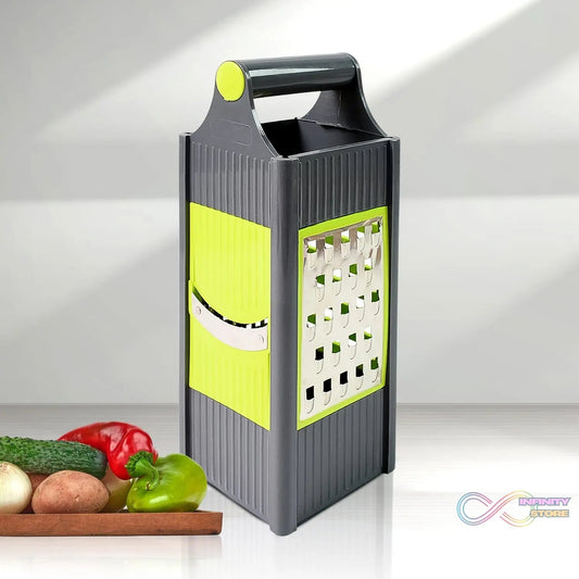 Steel and Plastic 4 in 1 Vegetable & Fruit Slicer Grater / Slicer (1 Pc) - infinityexculsivestore.com