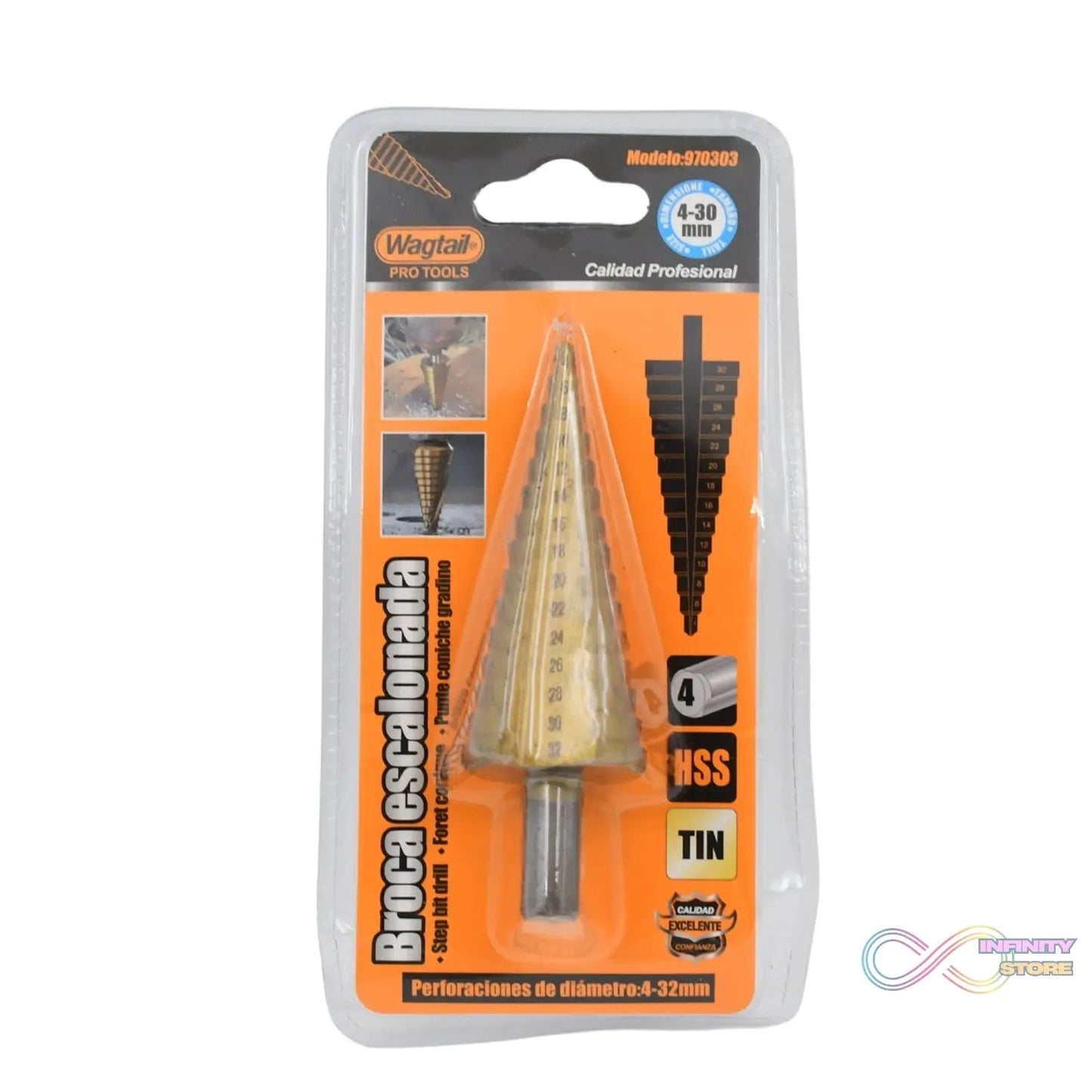 Step Drill Bit For Metal, High - Speed Steel Step Drill Bit (1 Pc / 4 - 32 MM) - infinityexculsivestore.com