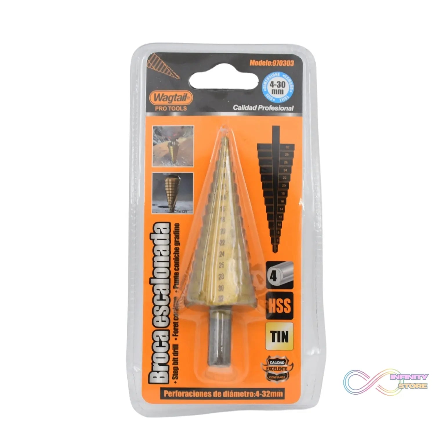 Step Drill Bit For Metal, High - Speed Steel Step Drill Bit (1 Pc / 4 - 32 MM) - infinityexculsivestore.com