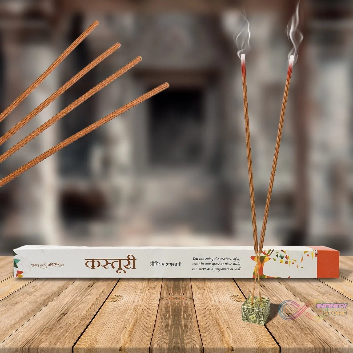 Premium Incense Sticks / Agarbatti for Everyday Use for Home, Office, Meditation and Pooja for Puja, & Other Festive Occassions, Agarbatti (10 Pcs Sticks / 40 Cm / Stand not included / Mix Flavor) - infinityexculsivestore.com