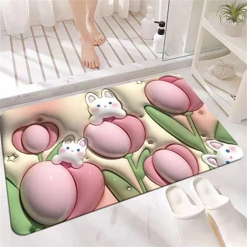 Stone Bath Mat Non Slip Anti Mould 3D Absorbent Bath Mats for Bathroom Stone Bath Mat Quick Dry Shower Mat (60X39CM) - infinityexculsivestore.com