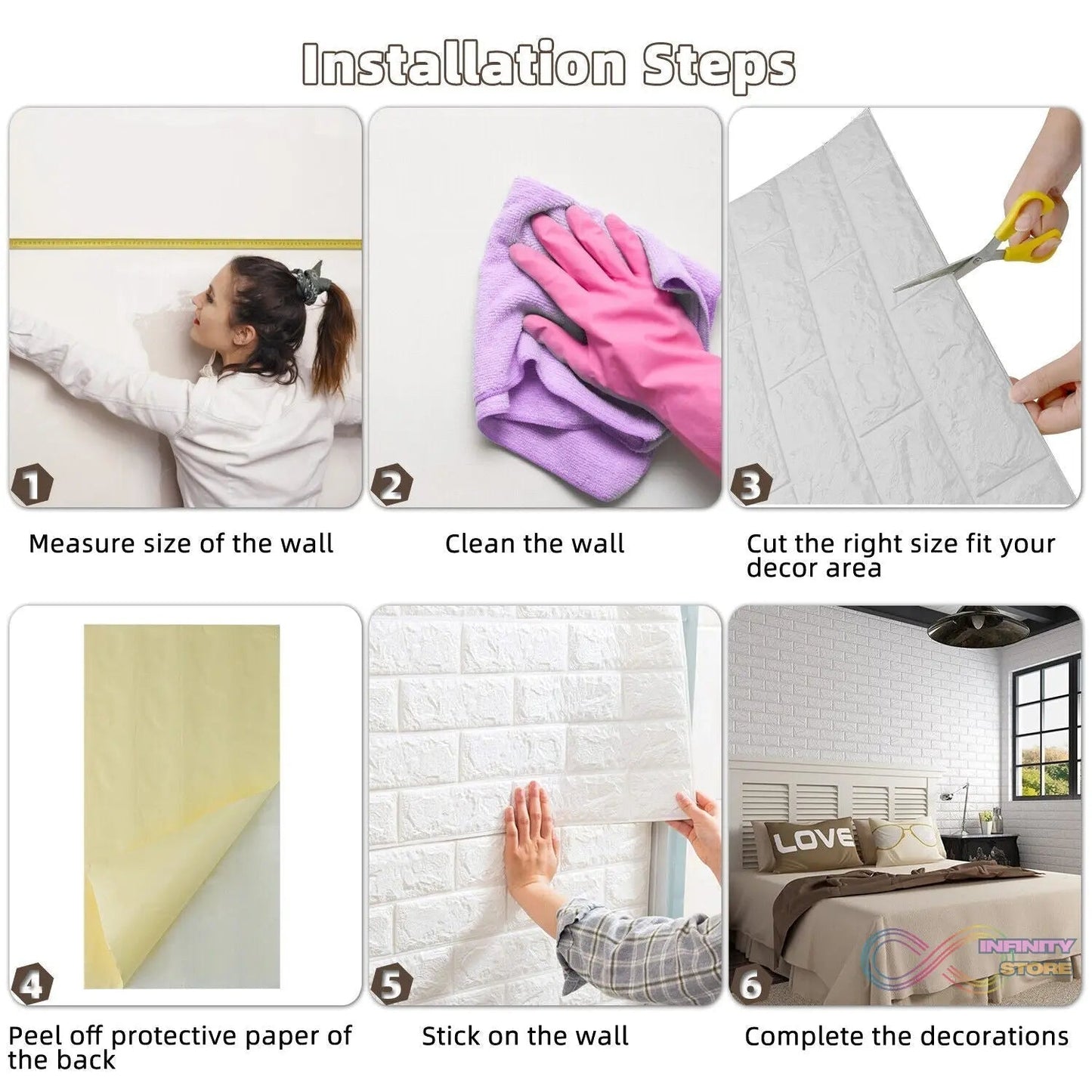 Stone Design Wallpaper 3D Foam Wallpaper Sticker Panels I Ceiling Wallpaper For Living Room Bedroom I Furniture, Door I Foam Tiles - infinityexculsivestore.com