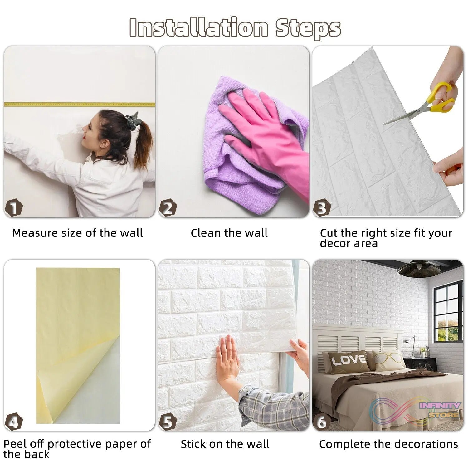 Stone Design Wallpaper 3D Foam Wallpaper Sticker Panels I Ceiling Wallpaper For Living Room Bedroom I Furniture, Door I Foam Tiles - infinityexculsivestore.com