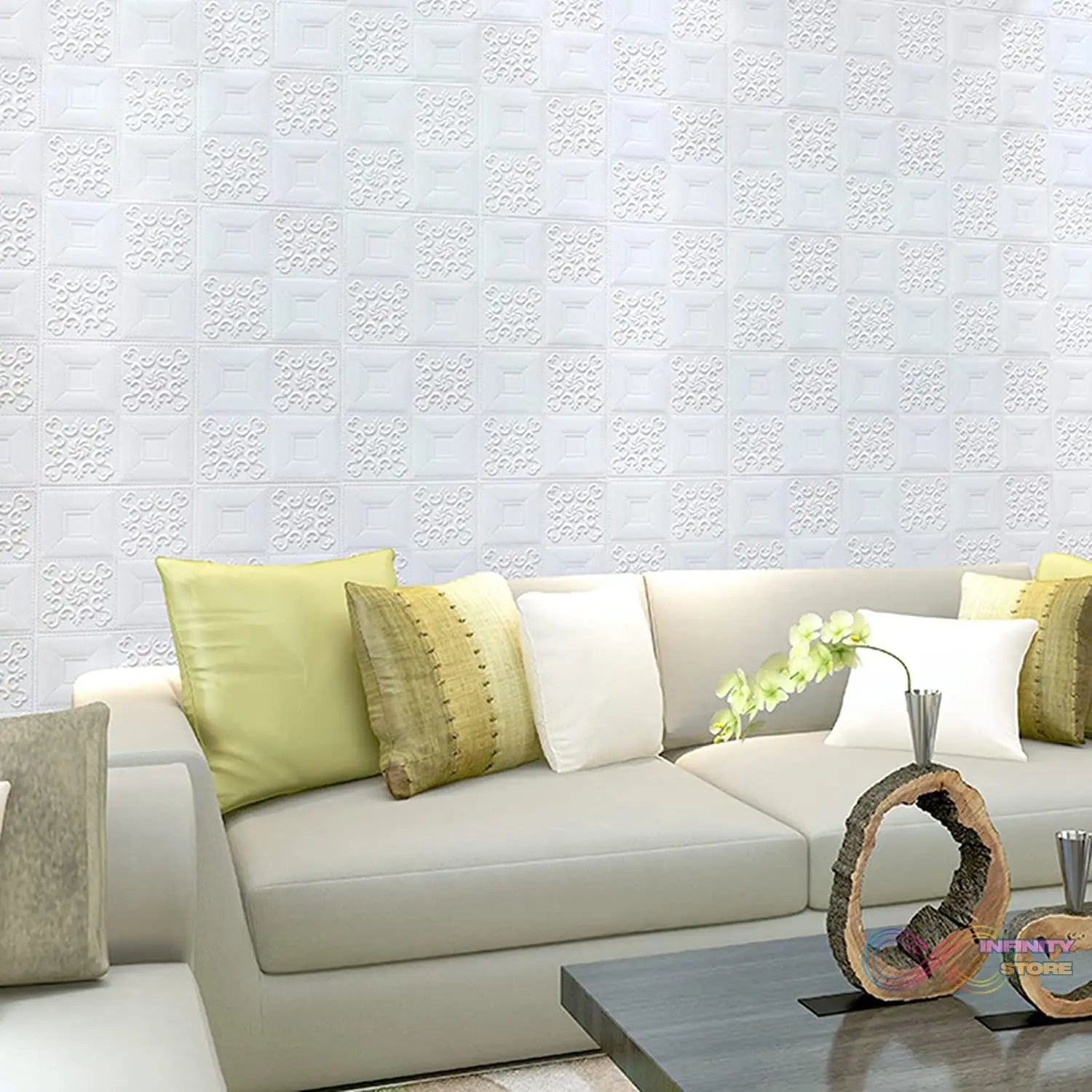 Stone Design Wallpaper 3D Foam Wallpaper Sticker Panels I Ceiling Wallpaper For Living Room Bedroom I Furniture, Door I Foam Tiles - infinityexculsivestore.com