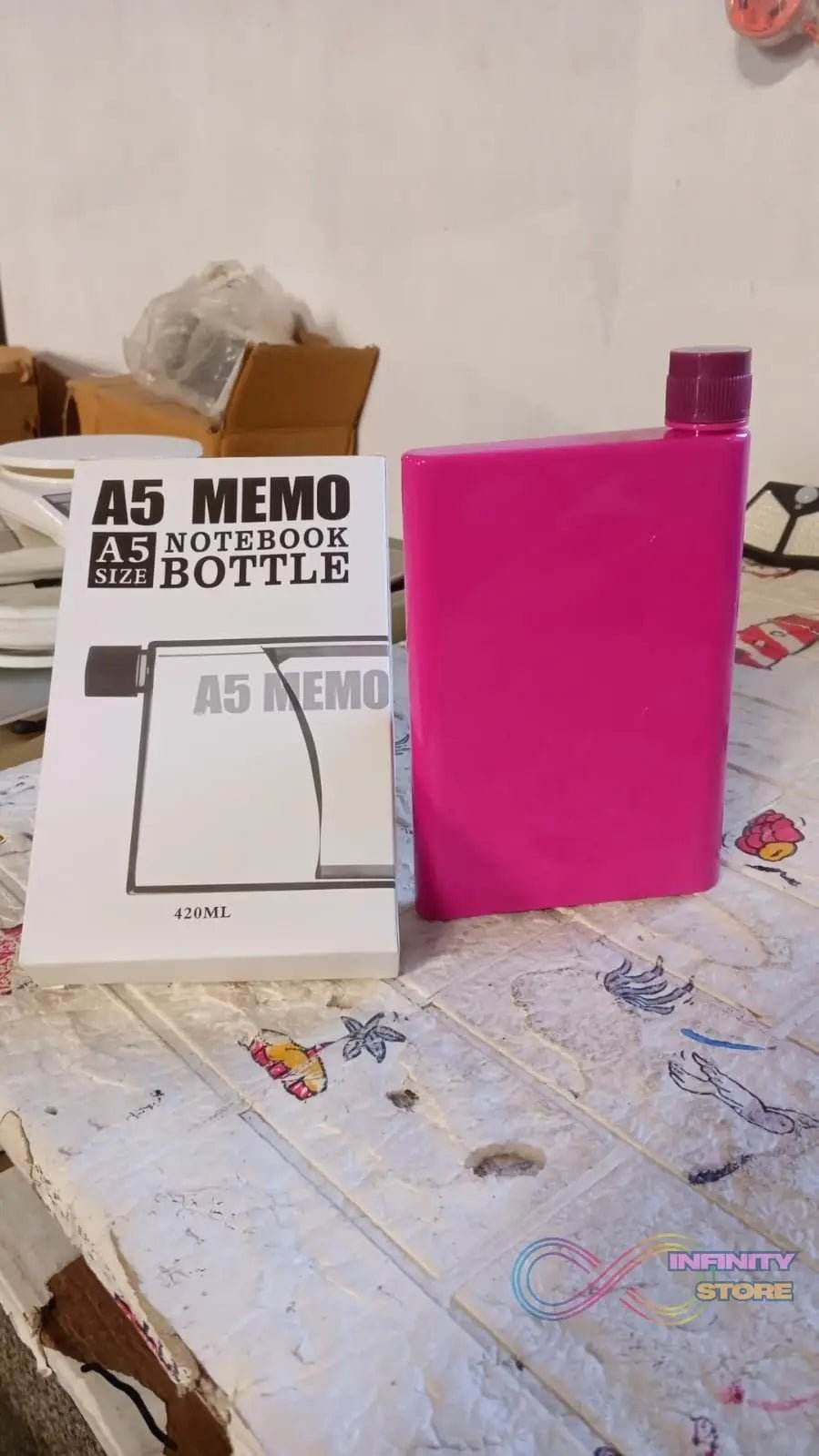 Kitchen Storage A5 size Flat Portable NoteBook Shape Water Bottle With a Cartoon Character Design-Hello Kitty - For School Outdoors and Sports Return Gift/Birthday Gift (1 Pc 420ML) - infinityexculsivestore.com