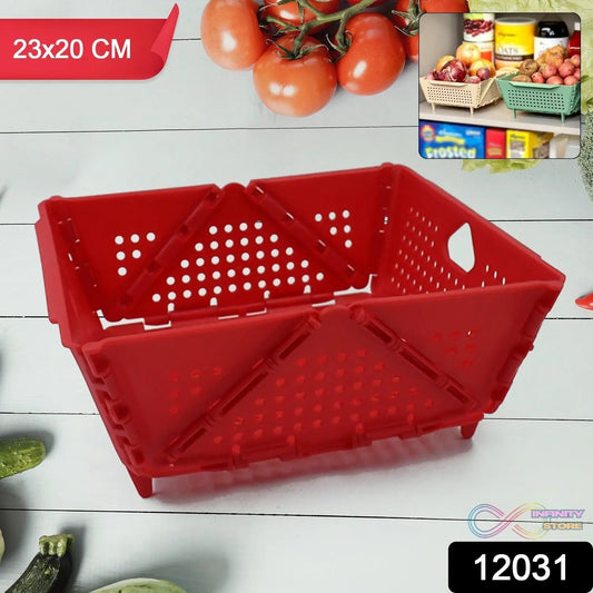 Storage Basket Box with Holes Ventilated Design (23×20 Cm / 1 Pc) - infinityexculsivestore.com