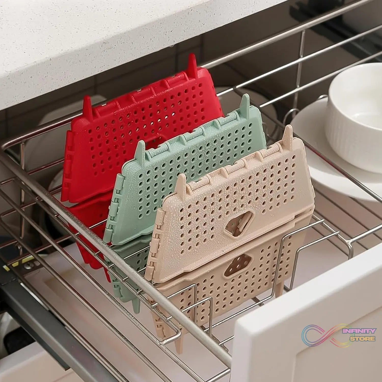 Storage Basket Box with Holes Ventilated Design (23×20 Cm / 1 Pc) - infinityexculsivestore.com