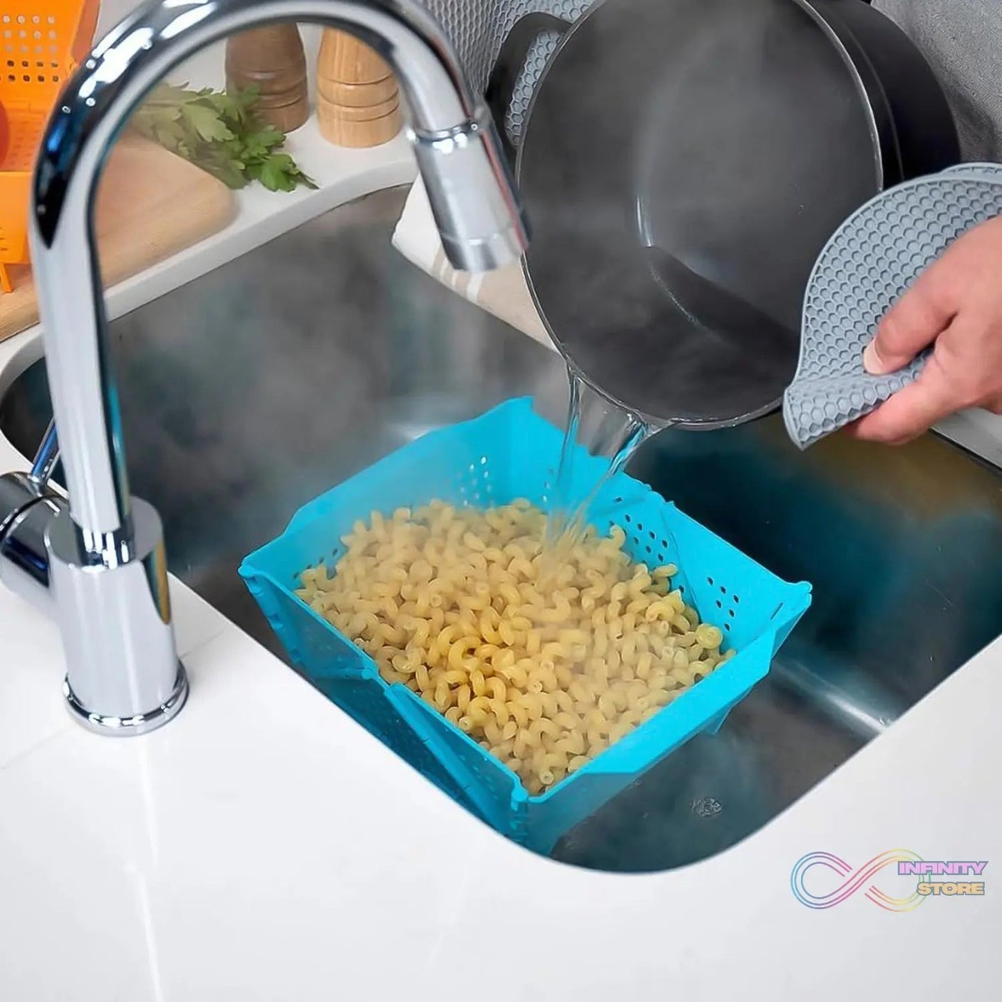 Storage Basket Box with Holes Ventilated Design (23×20 Cm / 1 Pc) - infinityexculsivestore.com