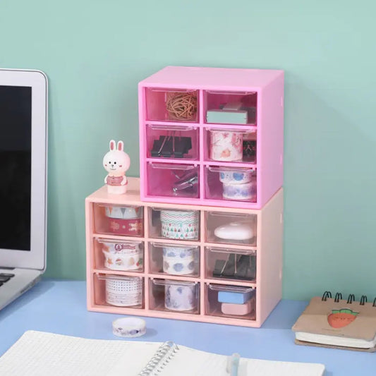 Storage Box 9 Grids Multi - purpose Durable Desktop Drawer Organizer for Pencils Storage Holder Hanging Hole Design for Small Items - infinityexculsivestore.com