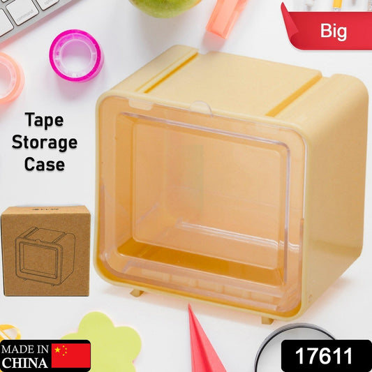 Storage Box Storage Container Tape Storage Boxes Durable Convenient Plastic Transparent Lid Visible Tape Storage Box / Case for Office - infinityexculsivestore.com