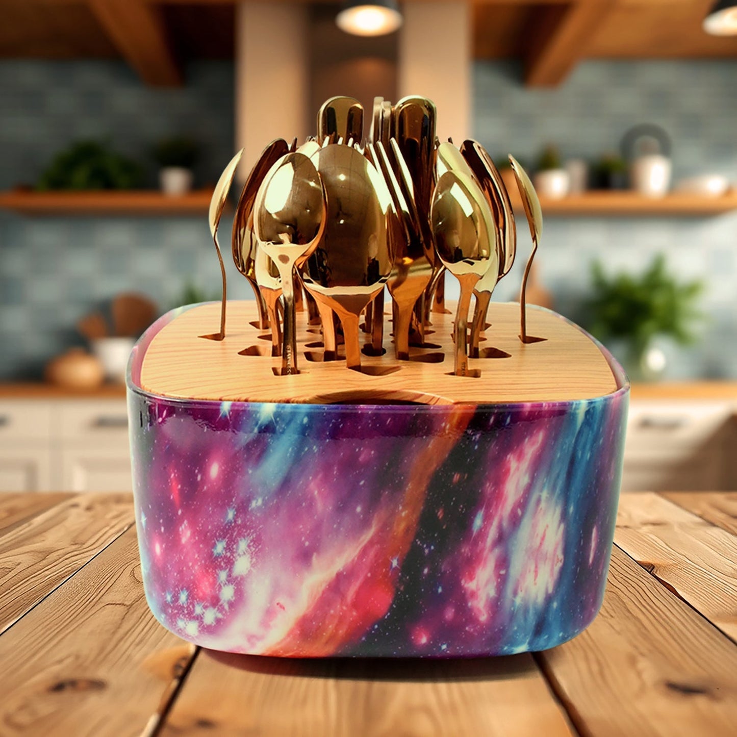 Unique Golden Egg Storage Modern Tableware Steak Knives Fork Flatware Set Royal Spoon Set Tableware Gold Cutlery Set Dishwasher Safe Mirror Finished With Gift Box for Halloween 24Pcs Set) - infinityexculsivestore.com