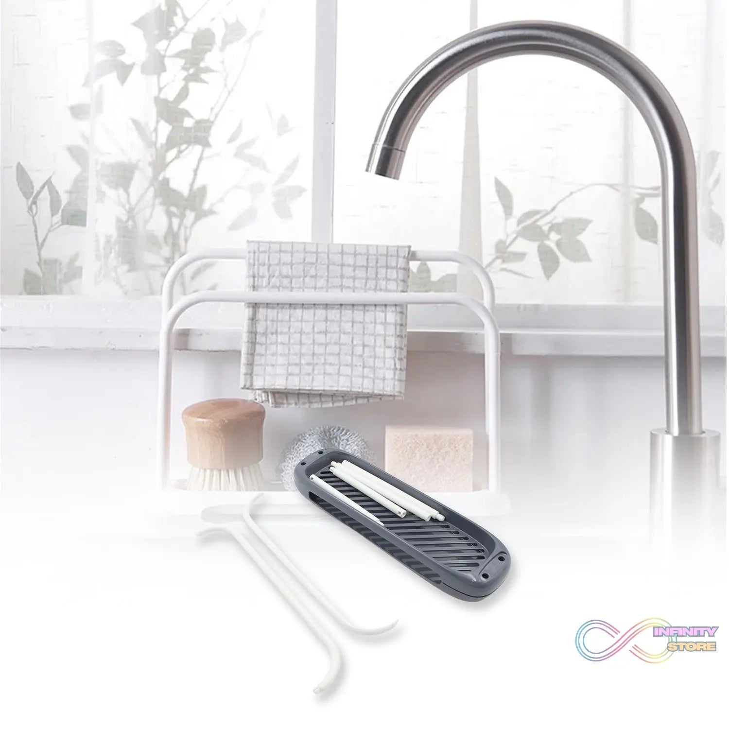 Storage Rack Kitchen Storage Holder Dish Towel Holder Dishcloth Rack Organizer Pool, Dishcloth Drying Rack Sink Rag Holder Towel (1 Pc) - infinityexculsivestore.com