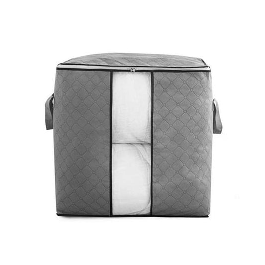 Storage bag with Zipper and Space Saver Comforter bag, Pillow, Quilt, Bedding, Clothes, Blanket Storage Organizer Bag with Large Clear Window and Carry Handles for Closet. - infinityexculsivestore.com