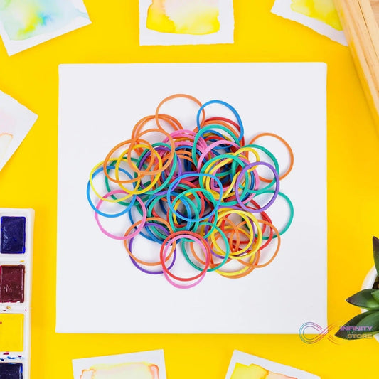 Strong & Reusable Rubber Bands: Multicolor for Office, Home & School - infinityexculsivestore.com