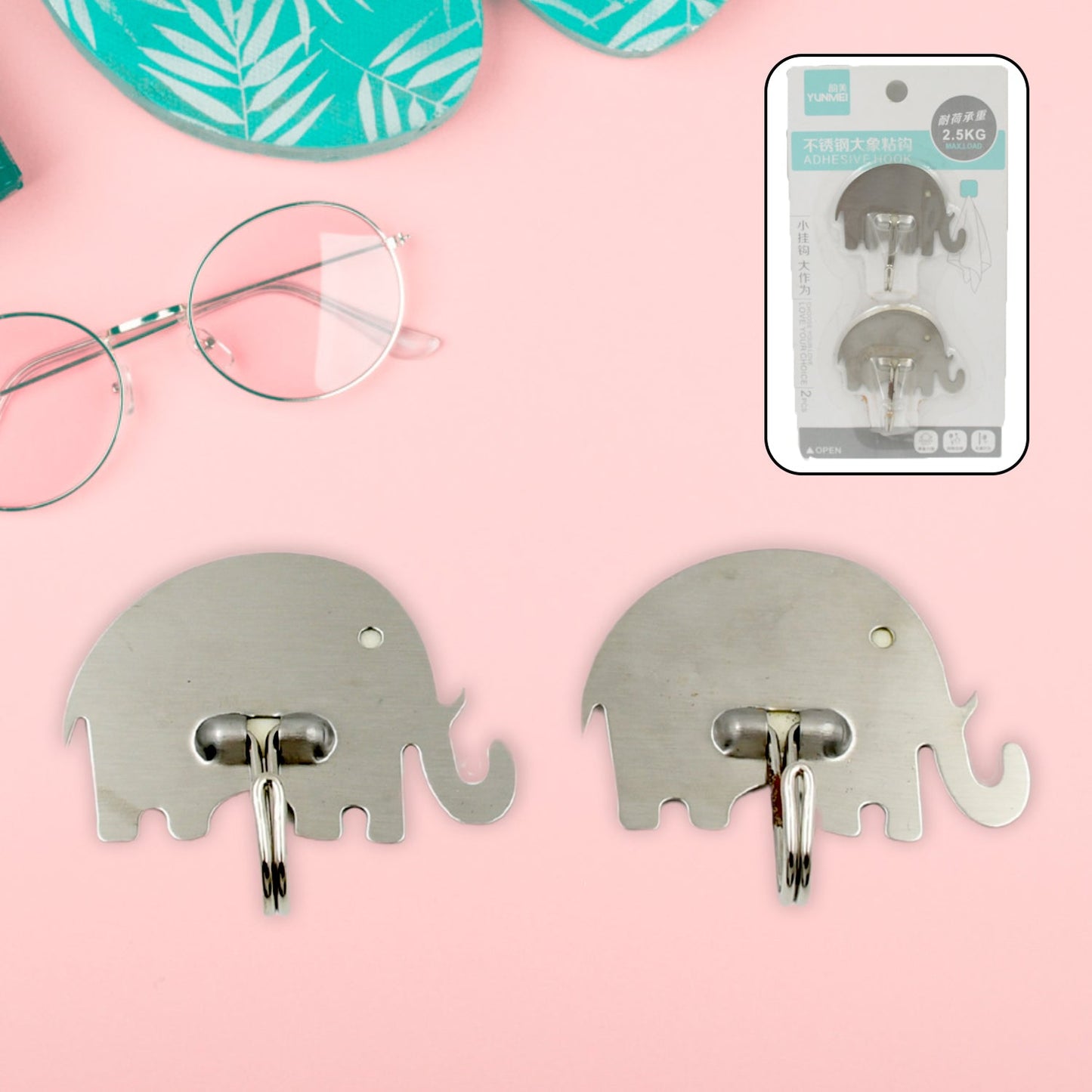 Strong Self - Adhesive Hooks (2 Pc): Heavy Duty, Waterproof, All - Purpose - infinityexculsivestore.com