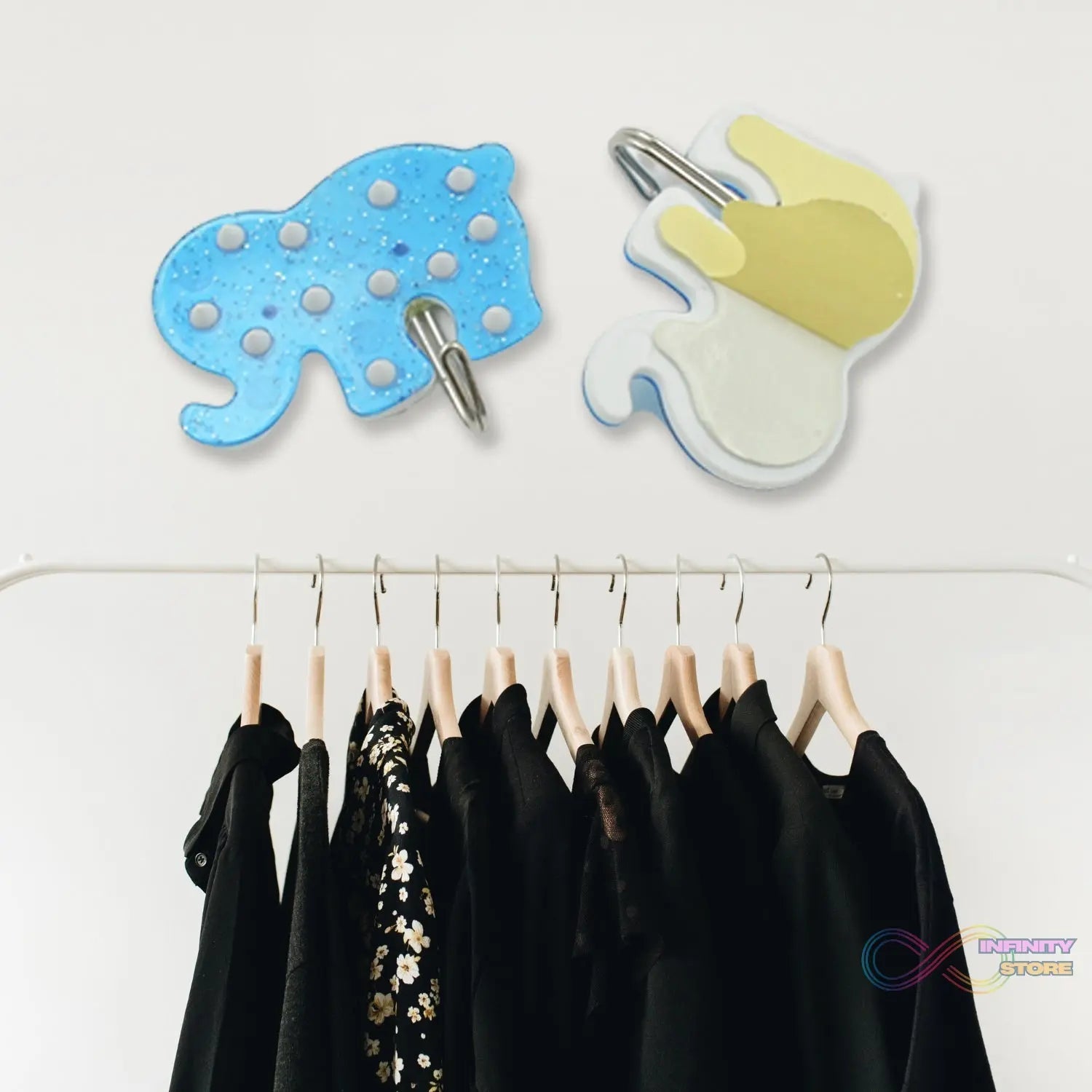 Strong Self - Adhesive Hooks (2 Pc): Heavy Duty, Waterproof, Multipurpose - infinityexculsivestore.com