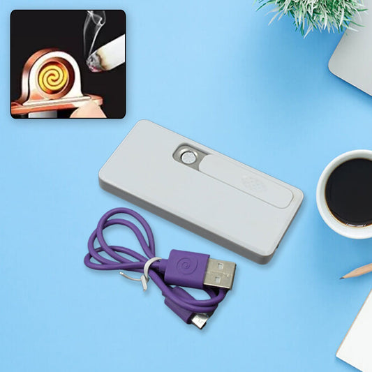 Stylish Electric USB Lighter for Men & Women (Rechargeable, Windproof) - infinityexculsivestore.com
