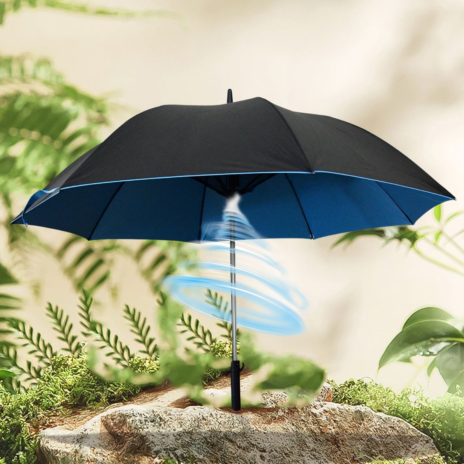 Sun Umbrella With Inside Fan & Power Bank Umbrellas For Summer (1 Pc) - infinityexculsivestore.com
