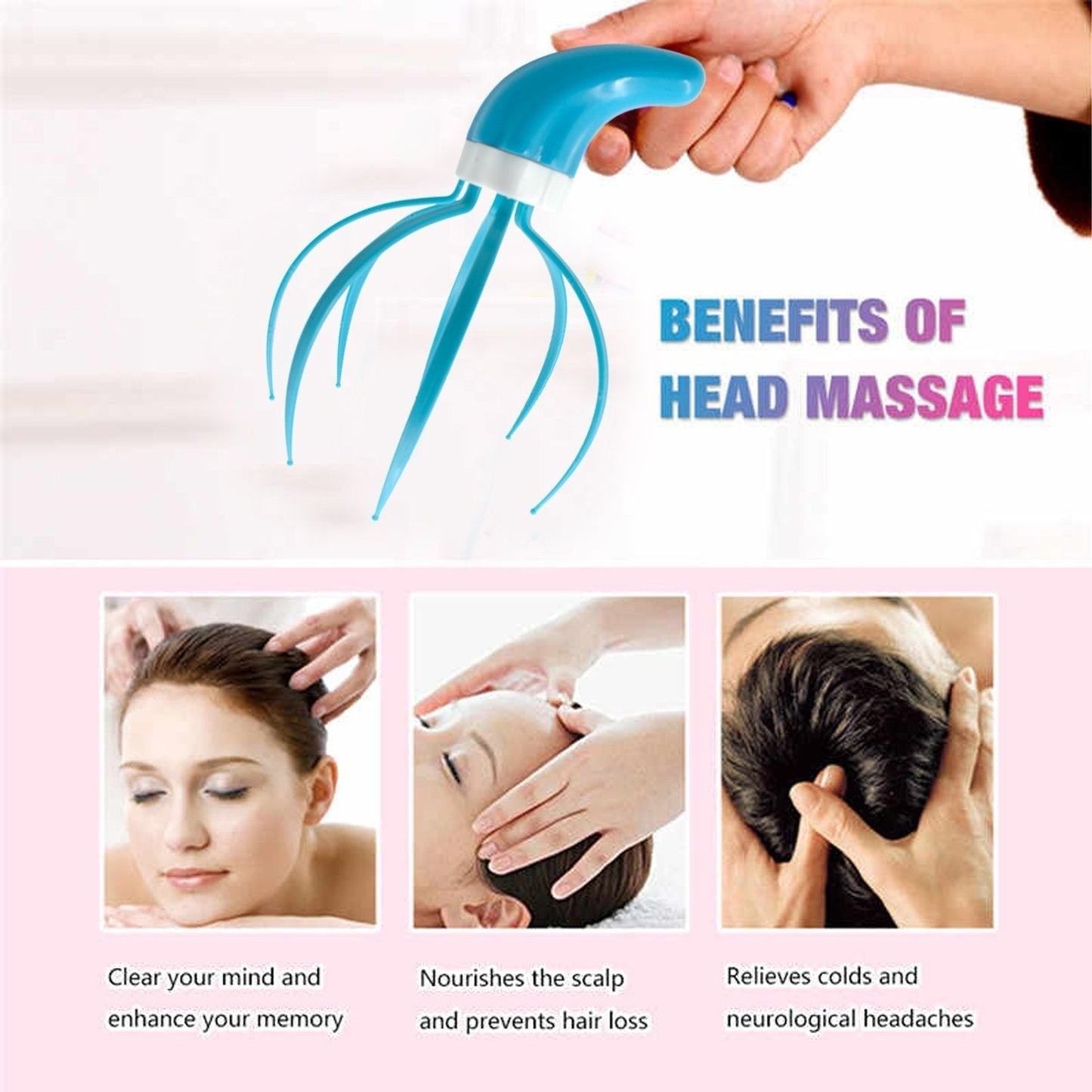 Super Life refreshing Head Massager Hand Grip - infinityexculsivestore.com