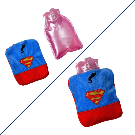 Superman Print Small Hot Water Bag with Cover for Pain Relief - infinityexculsivestore.com