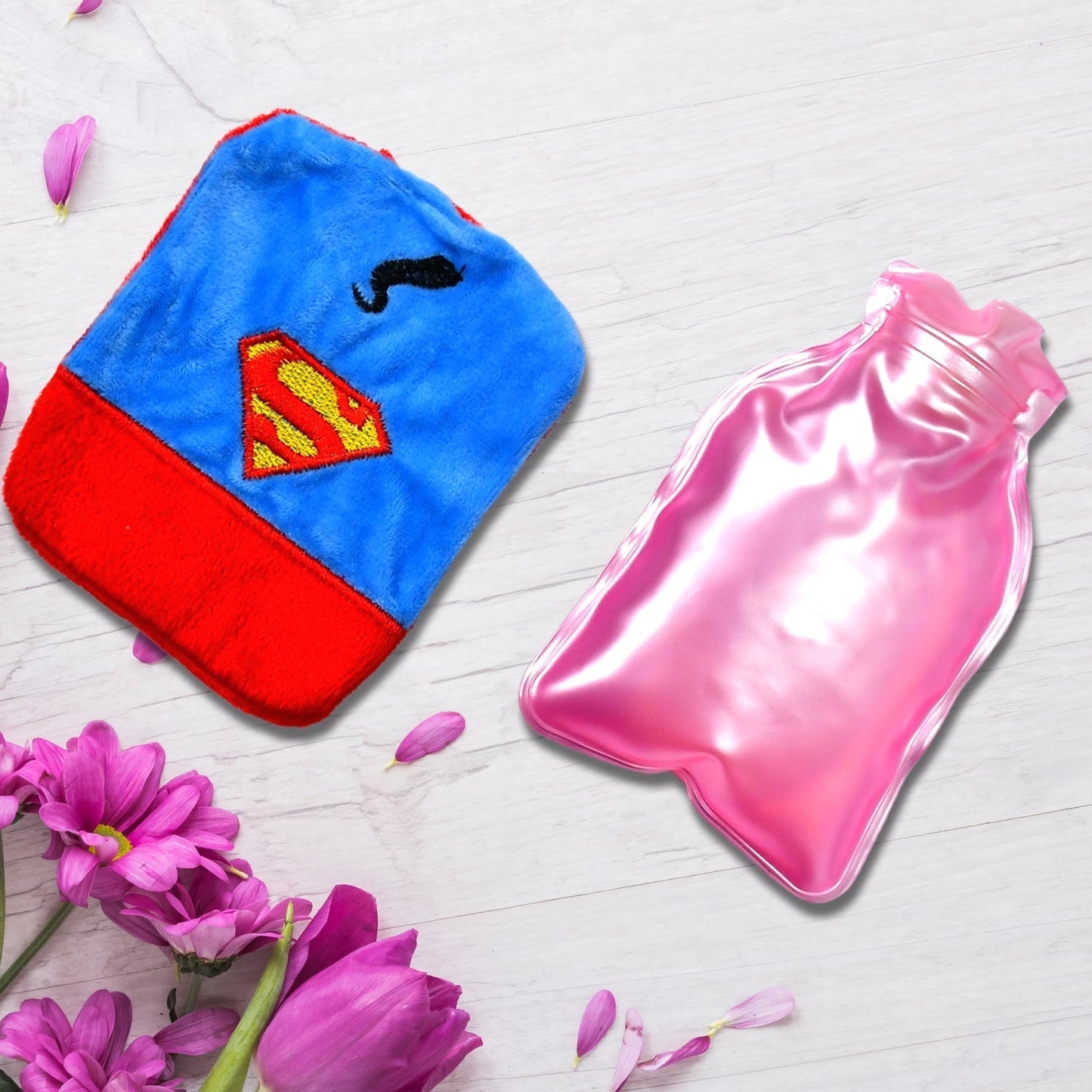 Superman Print Small Hot Water Bag with Cover for Pain Relief - infinityexculsivestore.com
