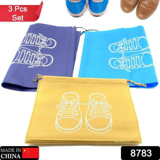BEACH BAG SHOES STORAGE BAG CLOSET ORGANIZER NON-WOVEN TRAVEL PORTABLE BAG WATERPROOF POCKET CLOTHING CLASSIFIED HANGING BAG SHOE BAG LUGGAGE TRAVEL PORTABLE SHOE POUCH NON WOVEN TRANSPARENT WINDOW (3 PC ) - infinityexculsivestore.com