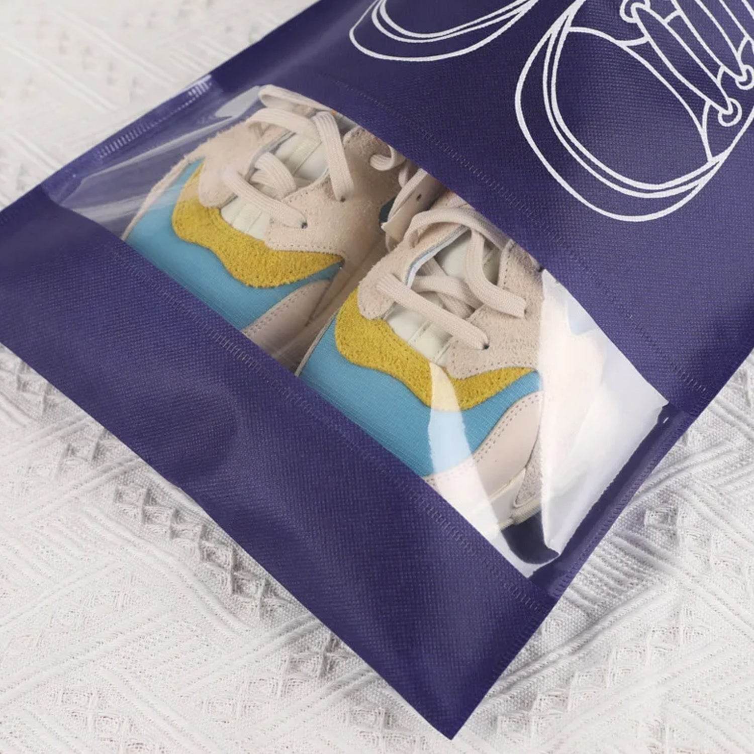 BEACH BAG SHOES STORAGE BAG CLOSET ORGANIZER NON-WOVEN TRAVEL PORTABLE BAG WATERPROOF POCKET CLOTHING CLASSIFIED HANGING BAG SHOE BAG LUGGAGE TRAVEL PORTABLE SHOE POUCH NON WOVEN TRANSPARENT WINDOW (3 PC ) - infinityexculsivestore.com