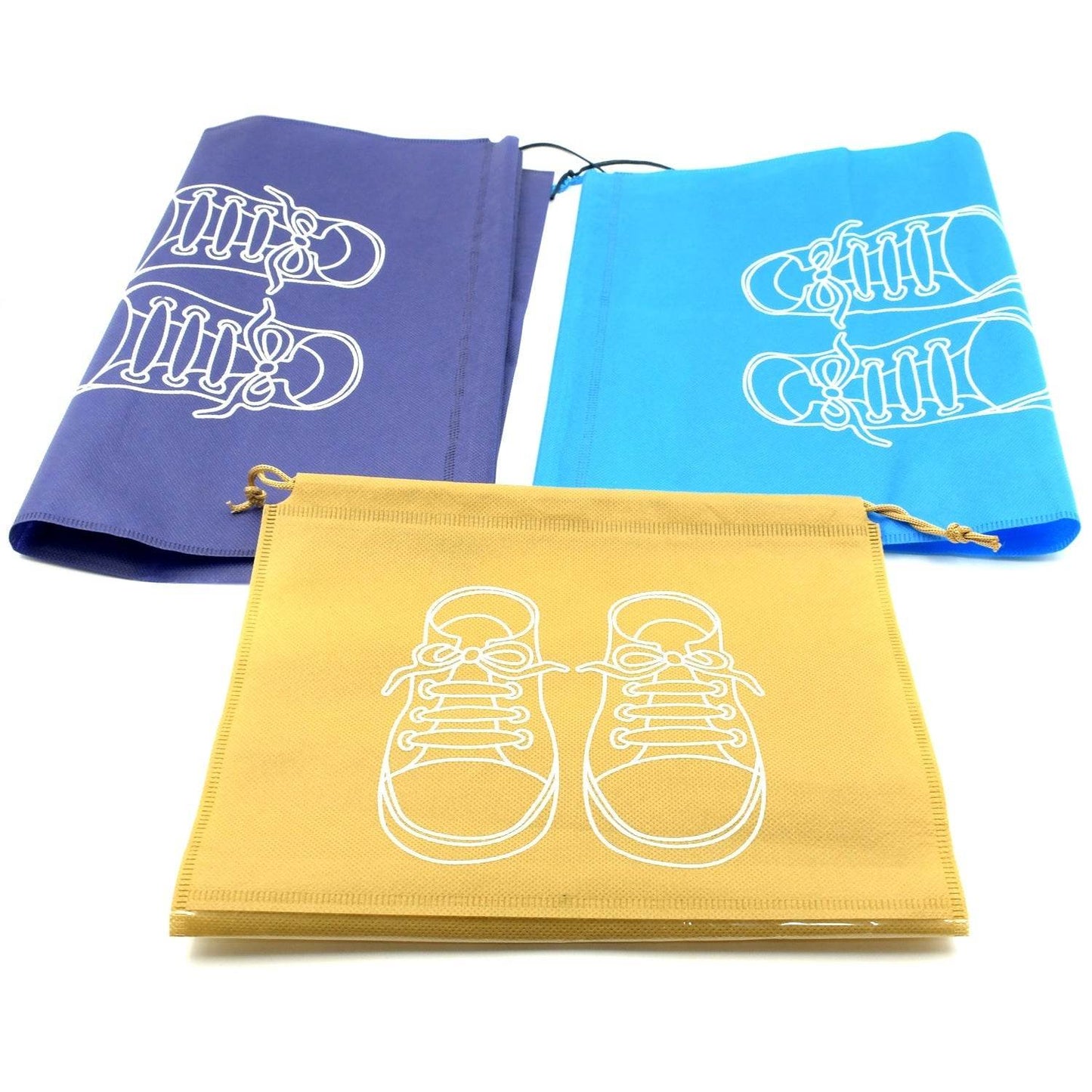BEACH BAG SHOES STORAGE BAG CLOSET ORGANIZER NON-WOVEN TRAVEL PORTABLE BAG WATERPROOF POCKET CLOTHING CLASSIFIED HANGING BAG SHOE BAG LUGGAGE TRAVEL PORTABLE SHOE POUCH NON WOVEN TRANSPARENT WINDOW (3 PC ) - infinityexculsivestore.com
