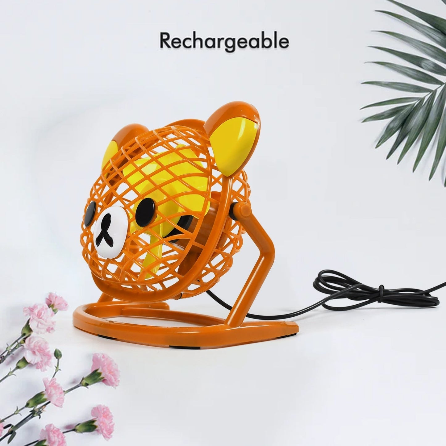 TEDDY BEAR PORTABLE FAN ADJUSTABLE USB FAN SUITABLE FOR HOME , OFFICE , CAR, & MULTI USE FAN - infinityexculsivestore.com