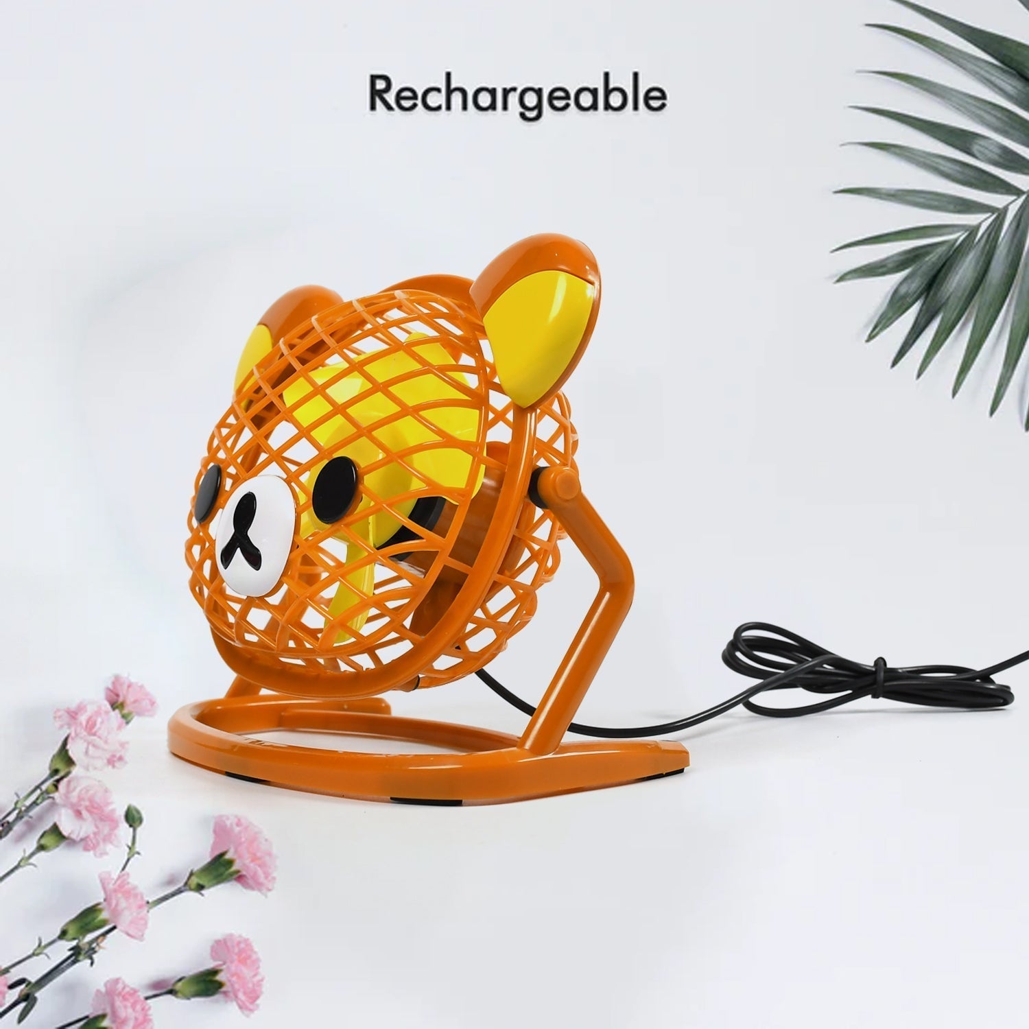 TEDDY BEAR PORTABLE FAN ADJUSTABLE USB FAN SUITABLE FOR HOME , OFFICE , CAR, & MULTI USE FAN - infinityexculsivestore.com