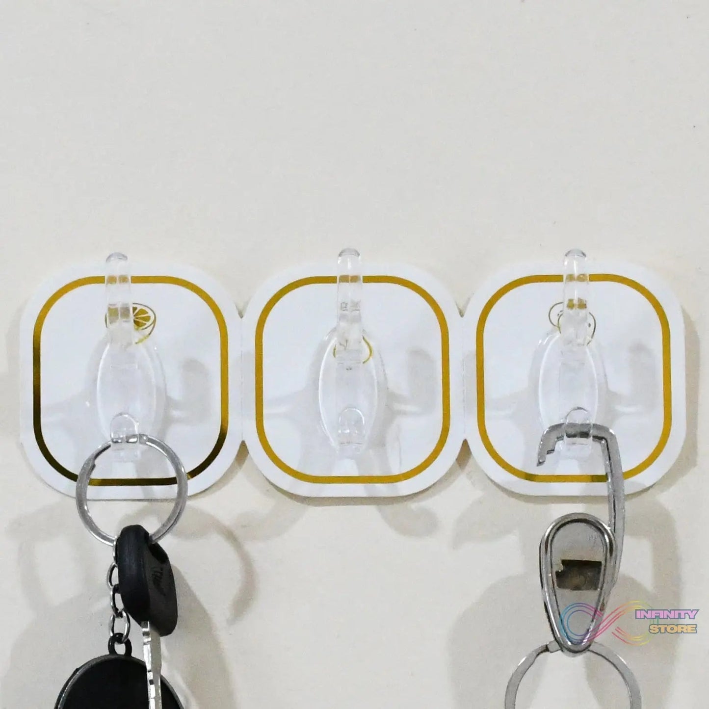 TRANSPARENT ADHESIVE WALL HOOK (6 PCS SET) - infinityexculsivestore.com
